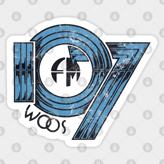 WOOS Canton, Ohio / 70s Radio Station - Radio Station - Sticker | TeePublic