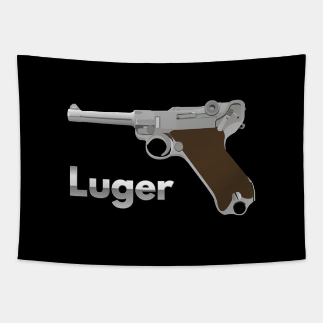 German Luger Pistol Tapestry by NorseTech