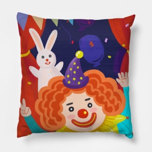 Cool Magic Clown Art Pillow