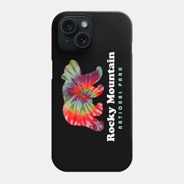 Rocky Mountain National Park Tie Dye Bear Rocky Mountains Phone Case by PodDesignShop