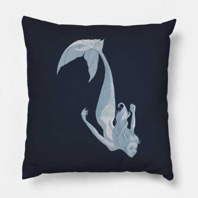 Mermaid Pillow by BlueCorvidae