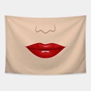 Lucious Red Lips Tapestry