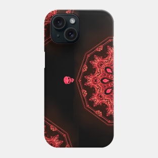 Red Skull Mandala - Goth Fashion - emo, punk, halloween, hippie, boho, bohemian Phone Case