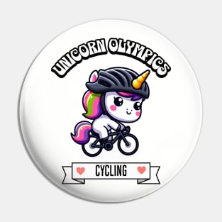 Cycling Unicorn Olympics 🦄 - Pedal Power! Pin