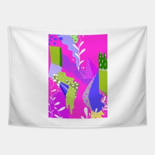 Pink Abstract Art Tapestry