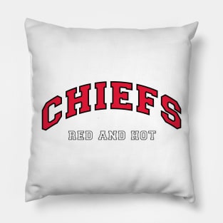 Kansas City Chiefs Red and Hot Pillow