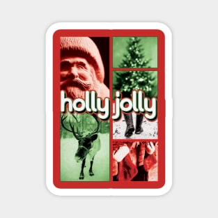 Holly Jolly Xmas Collage Magnet