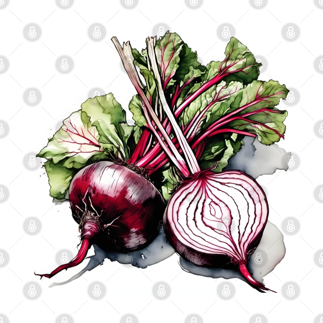 Beetroots Watercolor Art by craftydesigns