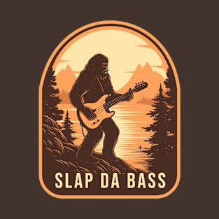 Bassist Bigfoot Sasquatch Funny Bass Player T-Shirt