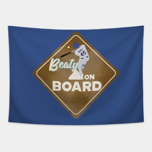 Matt Beaty Beaty on Board Sign Los Angeles Baseball Tapestry