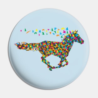 Horse Birds - Horsefly - Multicolor - Barn Shirt USA Pin