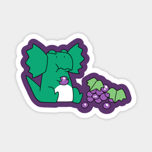 Dilophosaurus Eating Grapes Magnet