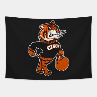 Cincinnati Reimagined Vintage Fighting Mascot Tapestry