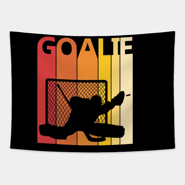 Vintage Ice Hockey Goalie Tapestry by GWENT