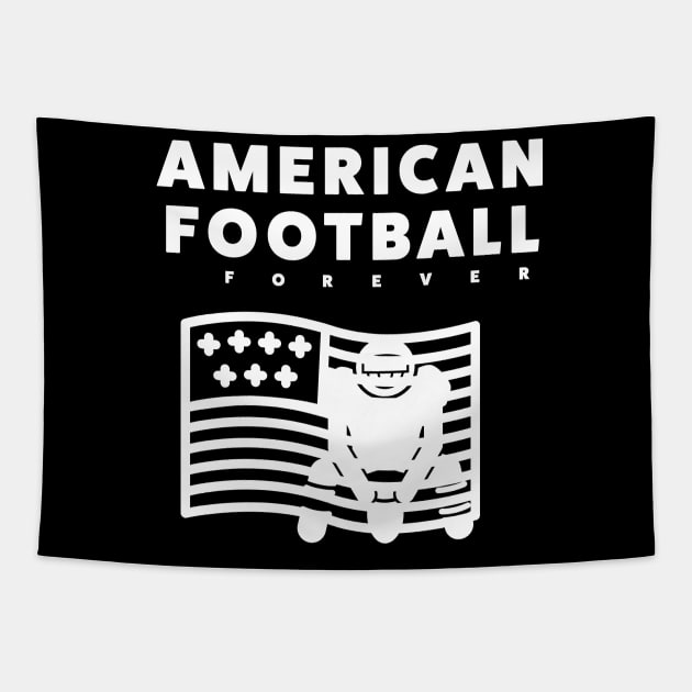 AMERICAN FOOTBALL Tapestry by ChrisTeeUSA