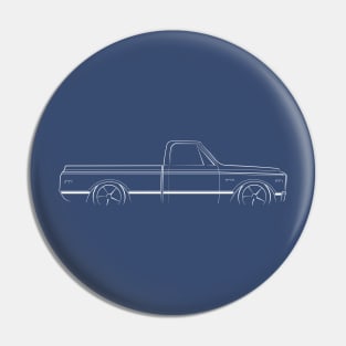 Chevy C-10 Pickup - profile stencil, white Pin