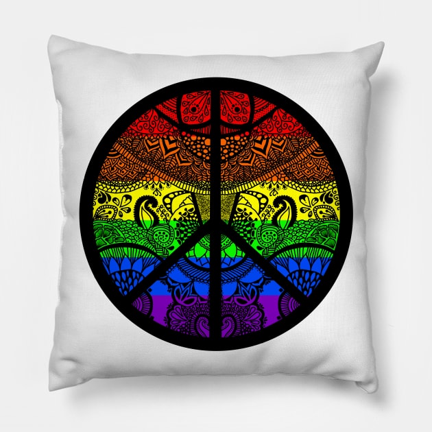 Peace Pride Pillow by MissLohva