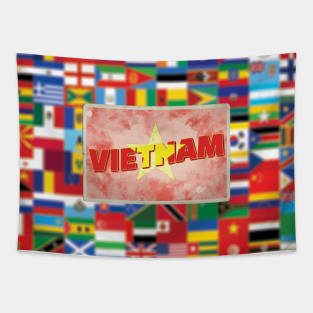 Vietnam vintage style retro souvenir Tapestry