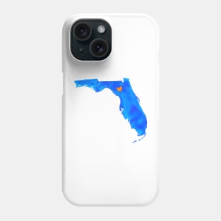 Watercolor Gainesville Love on White Phone Case