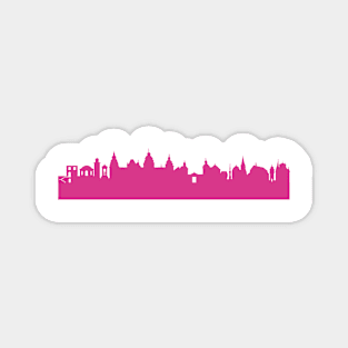 Aschaffenburg skyline pink Magnet