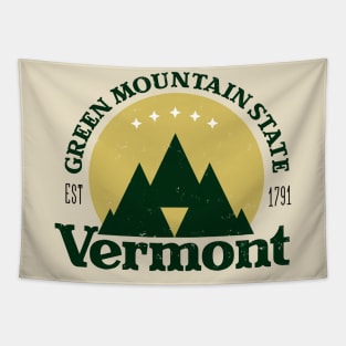 Green Mountain State,  Vermont Version 2 (Distressed) Tapestry