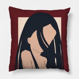 shy girl Pillow