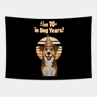 I'm 10 in Dog Years Tapestry