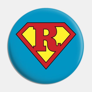 R Programming Superhero Cool Data Scientist/Engineer Design Pin