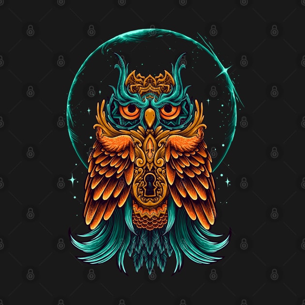 Owl ornament shine fire by Dimas Haryo