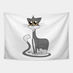 Gray Cat Tapestry