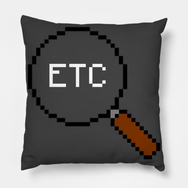 Exploring The Community Magnifying Glass Logo Pillow by EmeraldTheFurball