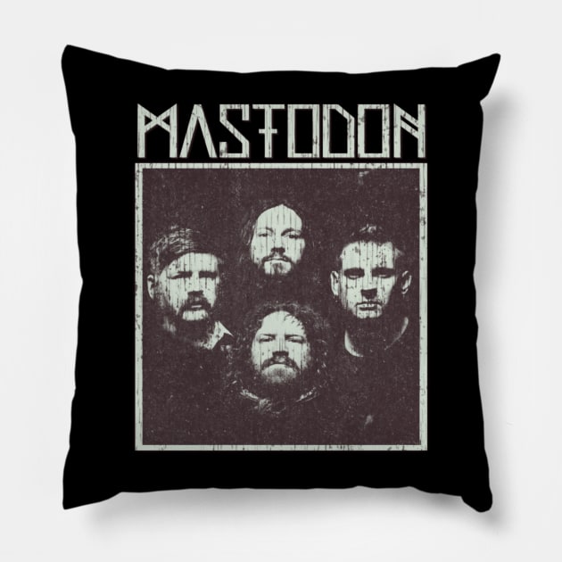 Mastodon grunge vintage 90s Pillow by The Inspire Cafe