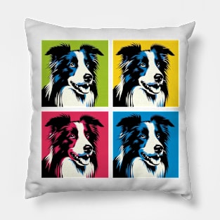 Border Collie Pop Art - Dog Lover Gifts Pillow