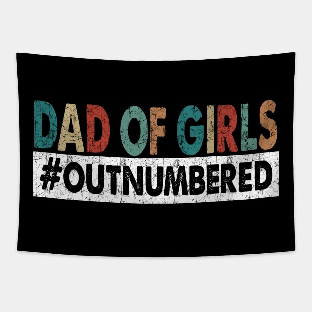 Dad Of Girls Outnumbered Costume Gift Tapestry by Ohooha