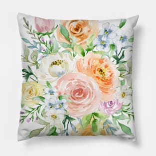 Pastel romantic garden Pillow