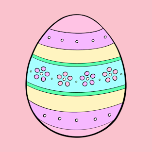 Pastel Floral Easter Egg T-Shirt