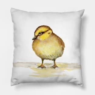 Cute duckling watercolor Pillow