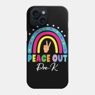 Stars Heart Rainbow Peace Out Pre-k Hello Summer Break Day Phone Case