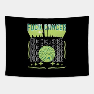 F*ck Cancer // Retro Style Design Tapestry