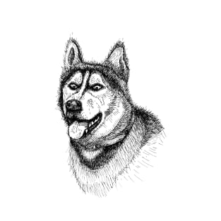 Siberian Husky Illustration T-Shirt