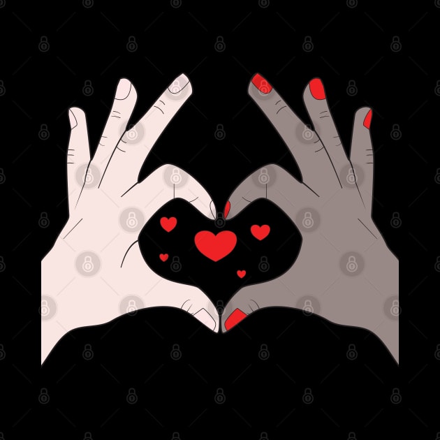Hands Making Heart Shape Love Sign Language Valentine's Day by Okuadinya