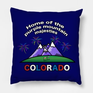 Colorado Purple Mountain Majesties Back Print and Front Print Pillow