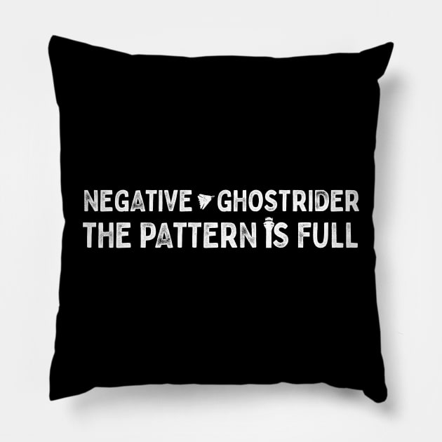 Negative Ghostrider the pattern is full Pillow by fatbastardshirts