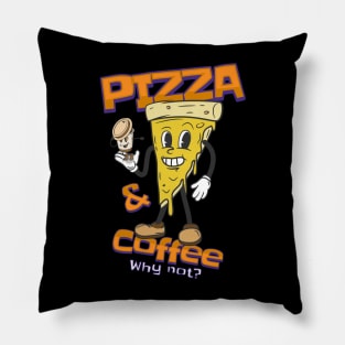 Pizza And Coffee Pillow