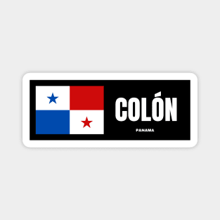 Colón City with Panama Flag Magnet