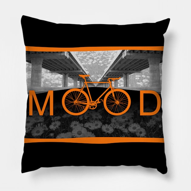 Urban Bike Ride Mood Pillow by Velo Donna