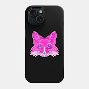 pinky fox face cartoon Phone Case