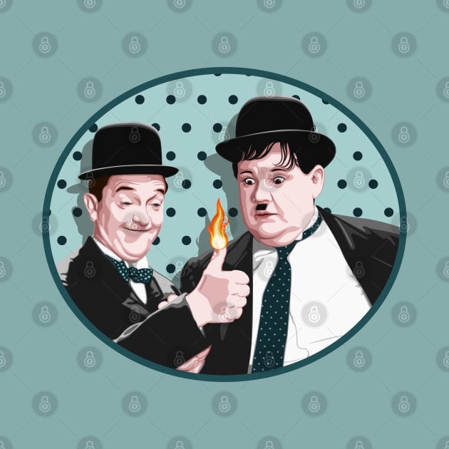 Laurel & Hardy - Give Me a Light (V1) by PlaidDesign