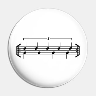 5 Over 4 Polyrhythm Pin