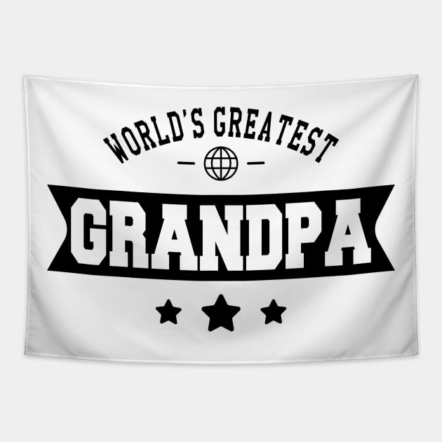 Grandpa - World's Greatest Grandpa Tapestry by KC Happy Shop